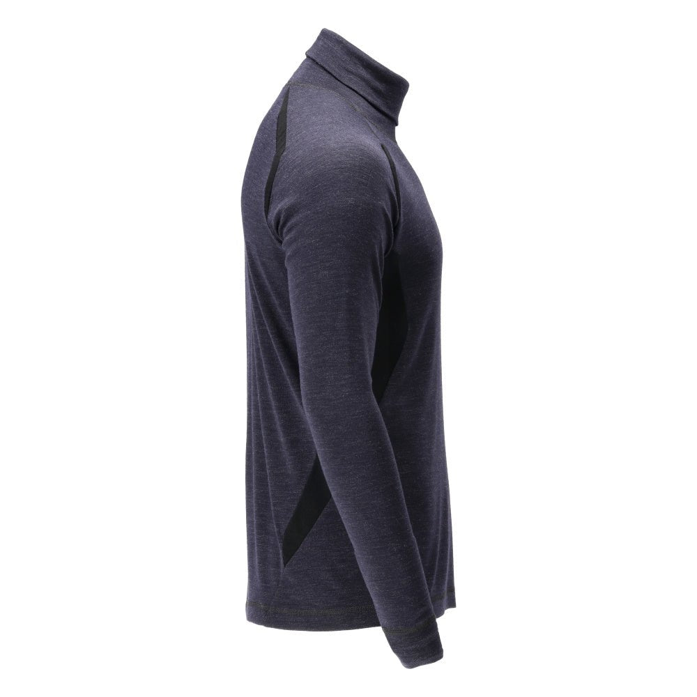 Podkoszulek funkcjonalny, golf, podkoszulek wełniany Multisafe, czarno-niebieski