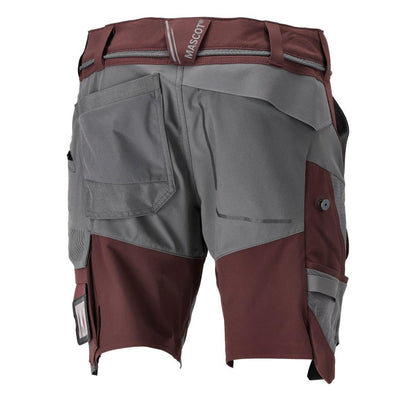 Szorty, elastyczne, lekkie spodenki, bordowy/antracytowy szary
