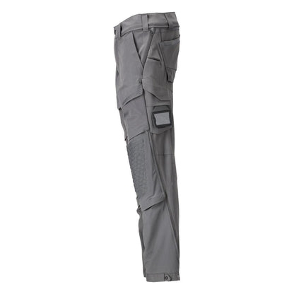 Spodnie, kieszenie na kolanach, stretch, jasne spodnie, kolor antracytowy