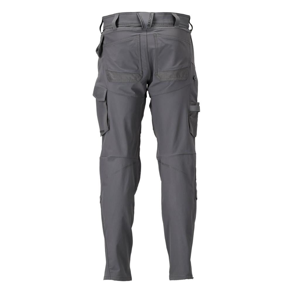 Spodnie z kieszeniami na kolanach, spodnie ULTIMATE STRETCH, kolor antracytowy