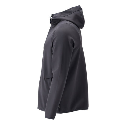 Bluza polarowa, kaptur, kurtka z mikropolaru zapinana na zamek, kolor czarno-niebieski