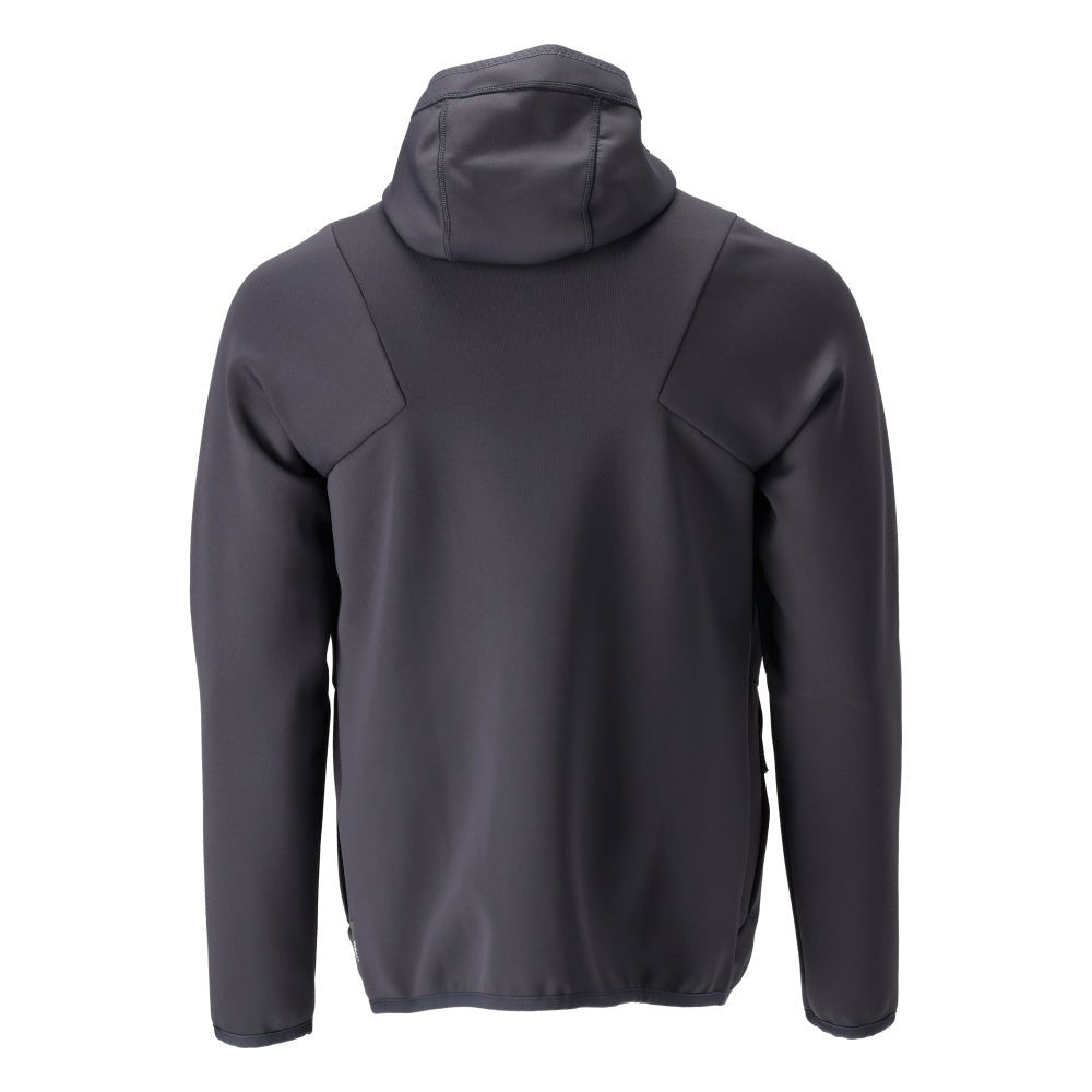 Bluza polarowa, kaptur, kurtka z mikropolaru zapinana na zamek, kolor czarno-niebieski