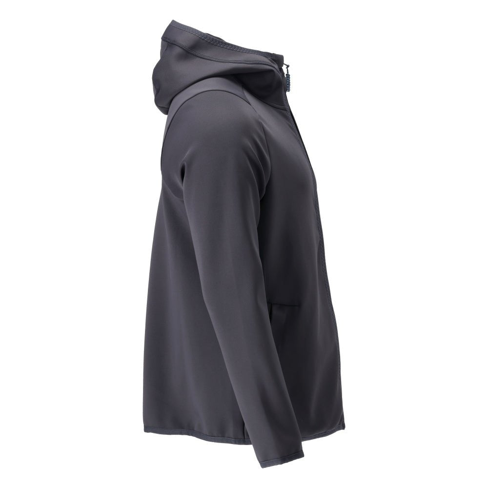 Bluza polarowa, kaptur, kurtka z mikropolaru zapinana na zamek, kolor czarno-niebieski