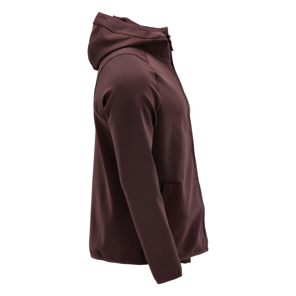 Bluza polarowa, kaptur, kurtka z mikropolaru zapinana na zamek, kolor bordowy
