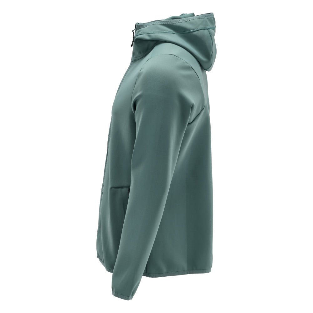 Bluza polarowa, kaptur, kurtka z mikropolaru zapinana na zamek, w kolorze jasnej leśnej zieleni