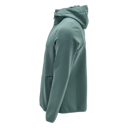Bluza polarowa, kaptur, kurtka z mikropolaru zapinana na zamek, w kolorze jasnej leśnej zieleni
