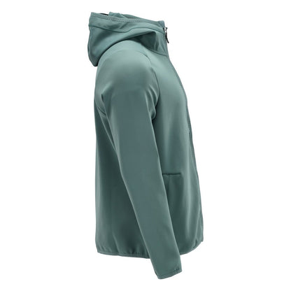 Bluza polarowa, kaptur, kurtka z mikropolaru zapinana na zamek, w kolorze jasnej leśnej zieleni