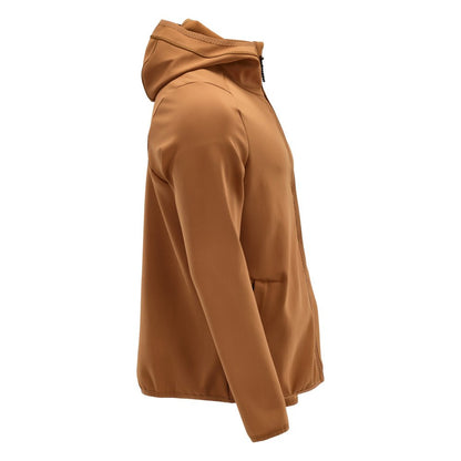 Bluza polarowa, kaptur, kurtka z mikropolaru zapinana na zamek, kolor orzechowy