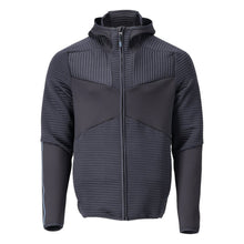 Bluza polarowa, kaptur, kurtka z mikropolaru zapinana na zamek, kolor czarno-niebieski