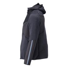 Bluza polarowa, kaptur, kurtka z mikropolaru zapinana na zamek, kolor czarno-niebieski