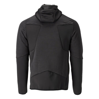 Bluza polarowa, kaptur, kurtka z mikropolaru zapinana na zamek, kolor czarny