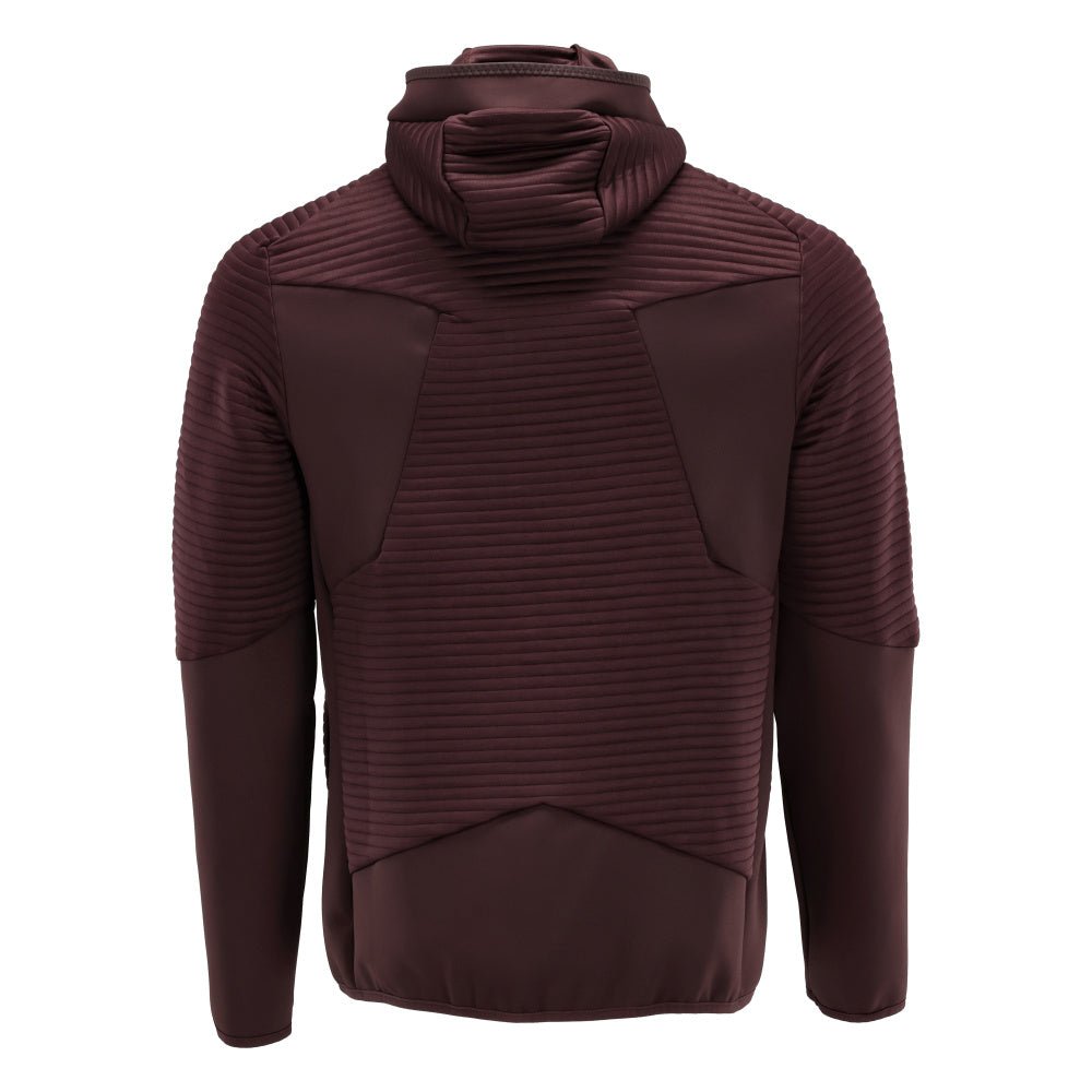 Bluza polarowa, kaptur, kurtka z mikropolaru zapinana na zamek, kolor bordowy