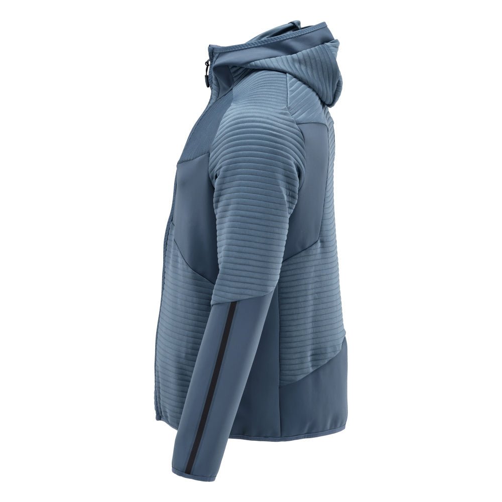 Bluza polarowa, kaptur, kurtka z mikropolaru zapinana na zamek, w kolorze kamiennego błękitu