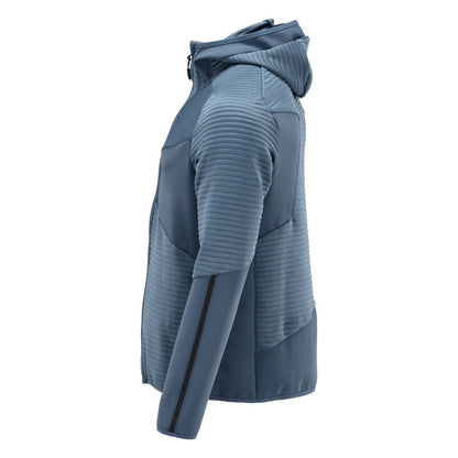 Bluza polarowa, kaptur, kurtka z mikropolaru zapinana na zamek, w kolorze kamiennego błękitu