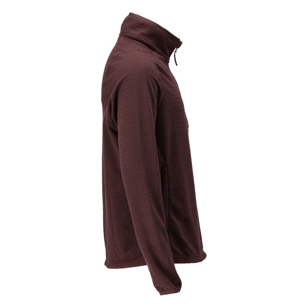 Sweter z mikropolaru w połączeniu z krótką kurtką z mikropolaru zapinaną na zamek