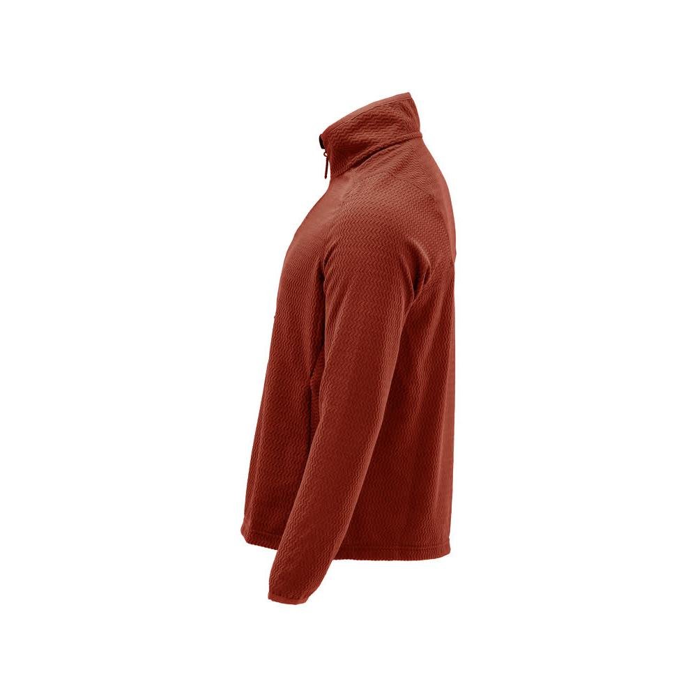 Sweter z mikropolaru w połączeniu z krótką kurtką z mikropolaru zapinaną na zamek