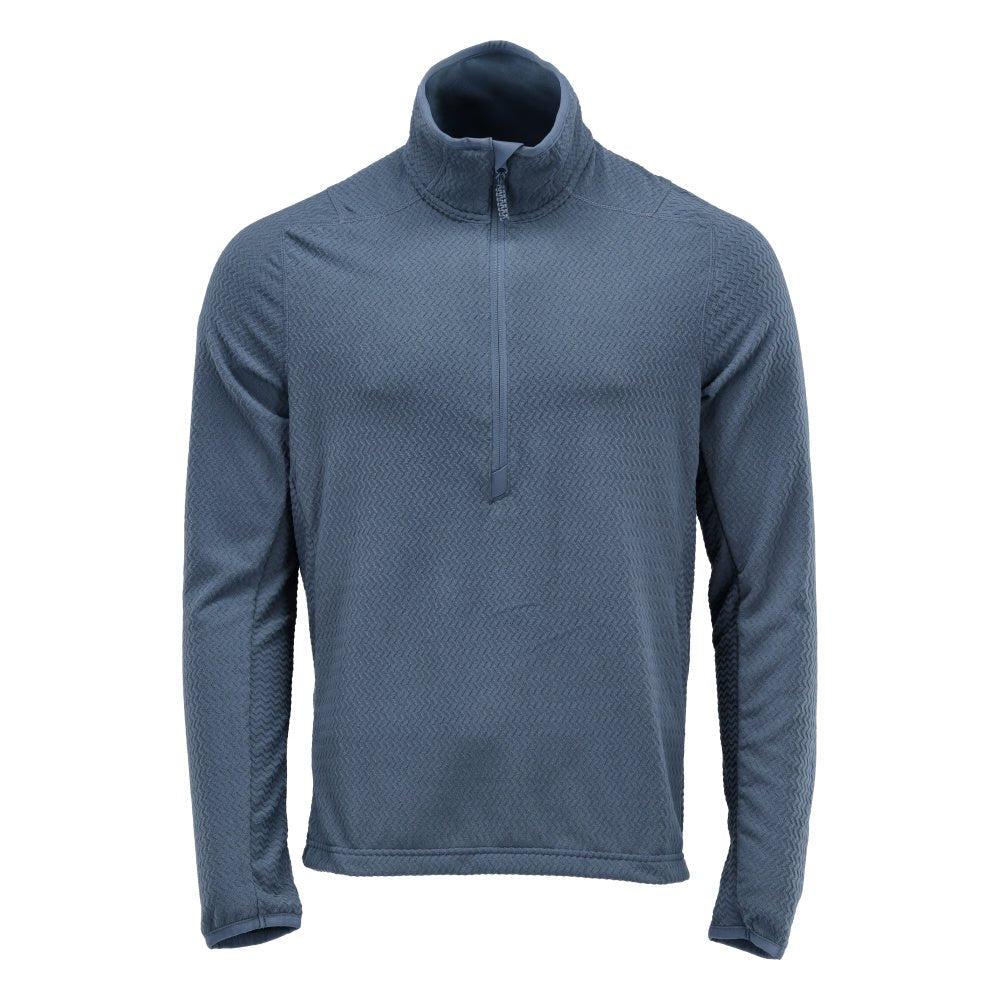 Sweter z mikropolaru w połączeniu z krótką kurtką z mikropolaru zapinaną na zamek
