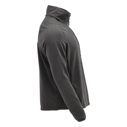 Sweter z mikropolaru w połączeniu z krótką kurtką z mikropolaru zapinaną na zamek