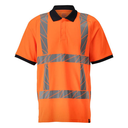 Koszulka polo, koszulka polo o nowoczesnym kroju, kolor pomarańczowy odblaskowy