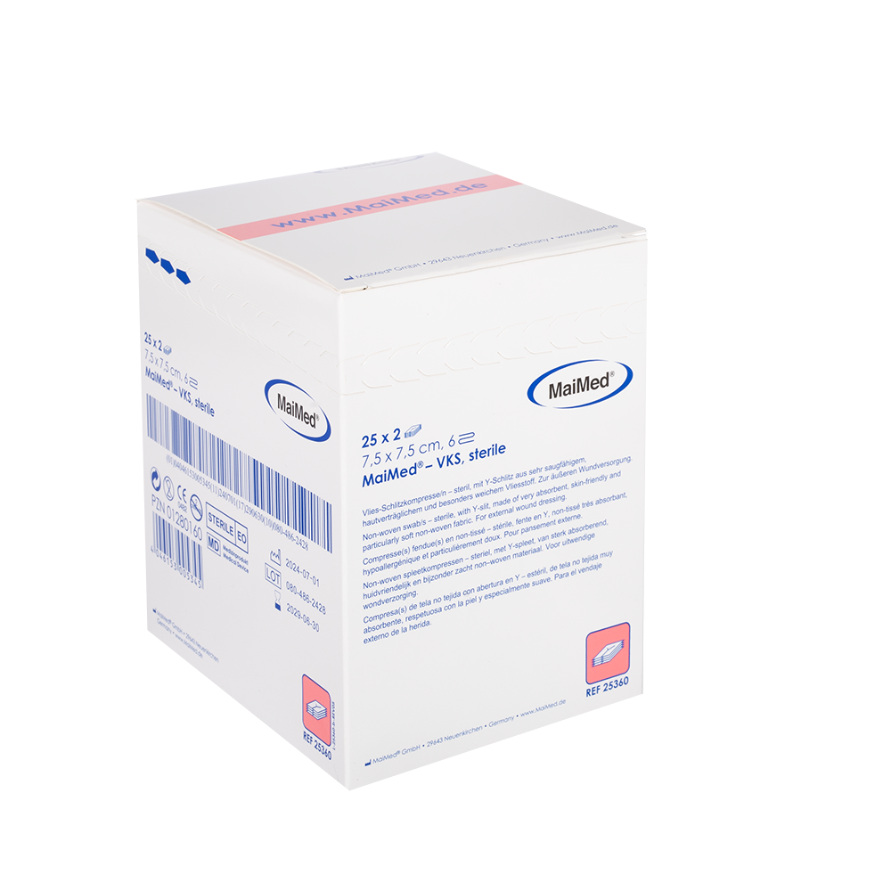 MaiMed-VKS-sterylne kompresy polarowe szczelinowe, 25x2 szt./opakowanie