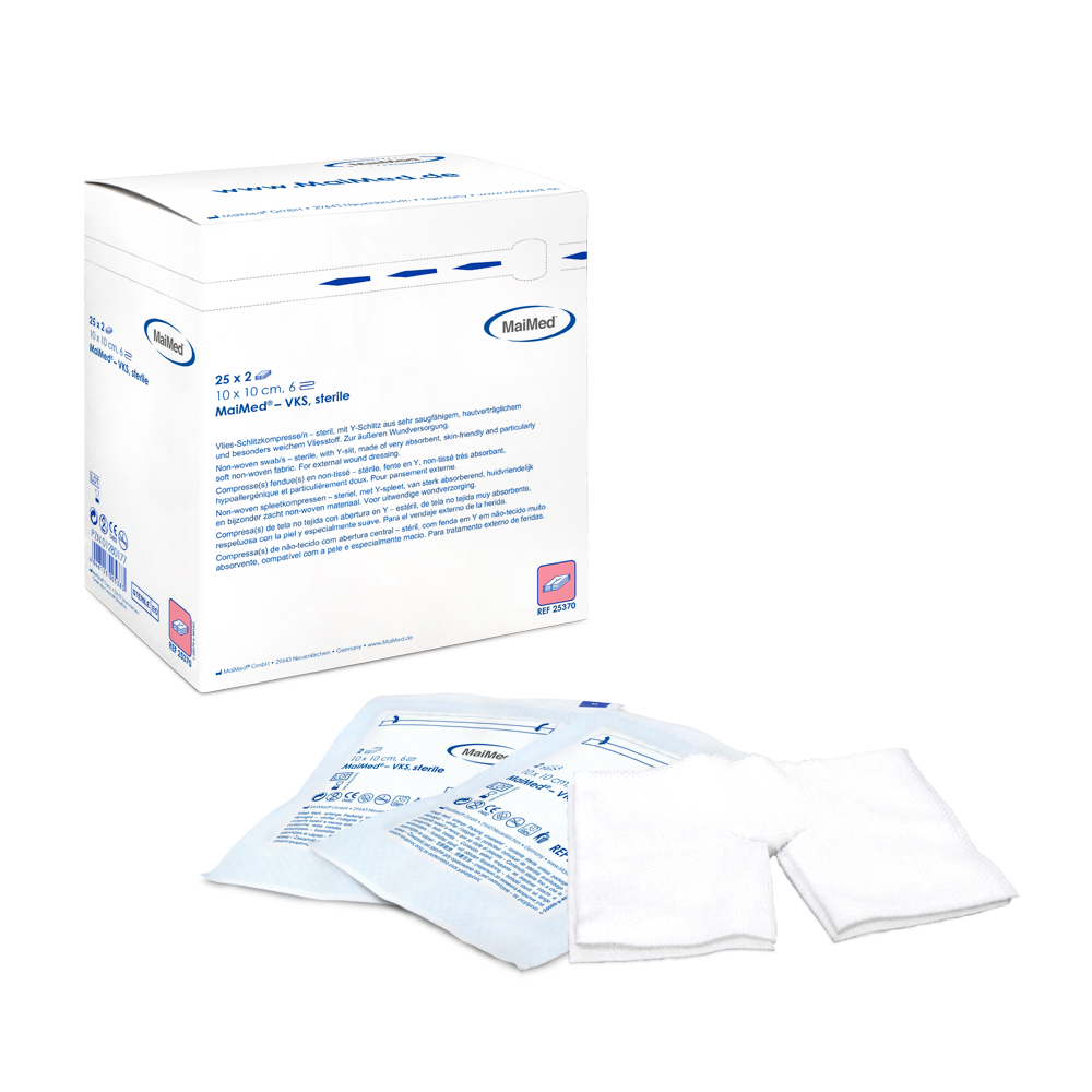 MaiMed-VKS-sterylne kompresy polarowe szczelinowe, 25x2 szt./opakowanie