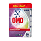 OMO Professional Colour Vollwaschmittel XXL Pack od Diversey Deutschland GmbH & Co. OHG zawiera 7 opakowań, posiada żywe grafiki i symbole prania oraz oferuje detergent do kolorowego prania na do 140 prań.