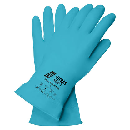 NITRAS BLUE CLEANER, rękawice chemiczne, niebieskie