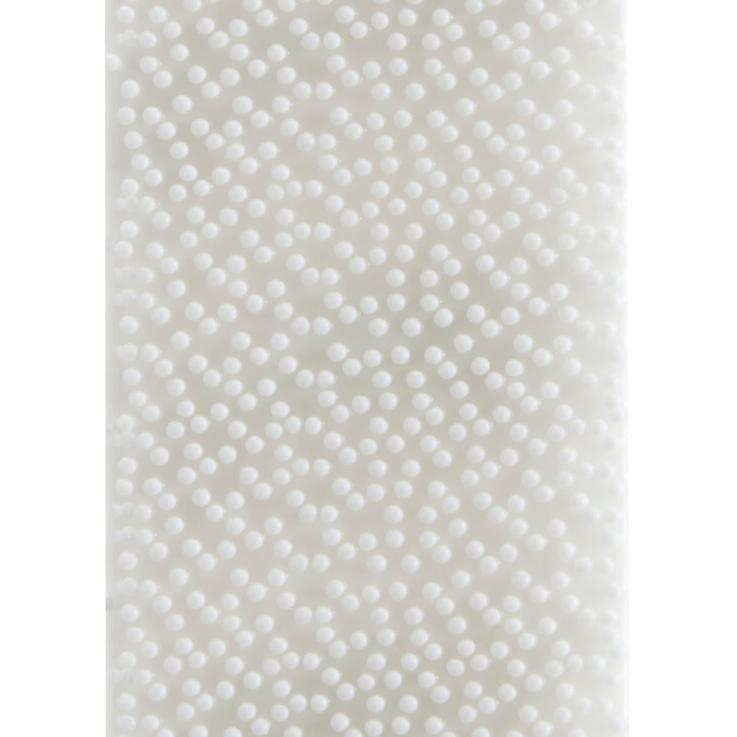 Die 3M Deutschland GmbH Große Command™ Bilder-Montage Strips L (6 Sets, 17206-6) zeigen einen weißen Hintergrund mit einem regelmäßigen Muster aus kleinen, erhabenen runden Erhebungen und einer weichen Beleuchtung, die sanfte Schatten auf jeder Erhebung erzeugt.