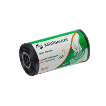 EMIL DEISS KG (GmbH + Co.) DEISS 34007 worki na śmieci, 500x650 mm szare, rolka z 50 sztukami, idealne do użytku biurowego. Szara rolka prezentuje grafikę ręki oraz symbol "easy opener" dla łatwego otwierania.