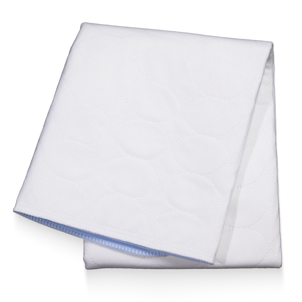 Ochraniacz na łóżko AMPri MED-COMFORT nadający się do prania 75 x 90 cm, niebieski/biały | Opakowanie (1 szt.)