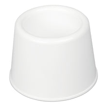 Der Nölle Profi Brush WC-Topf (10 cm, weiß, Kunststoff) von Nölle Profi Brush Bürsten- & Pinseltechnik e.K., ideal für Hygieneartikel wie die WC-Bürste, zeichnet sich durch einen breiten Boden und eine schmale Öffnung aus - perfekt für das Badezimmer.