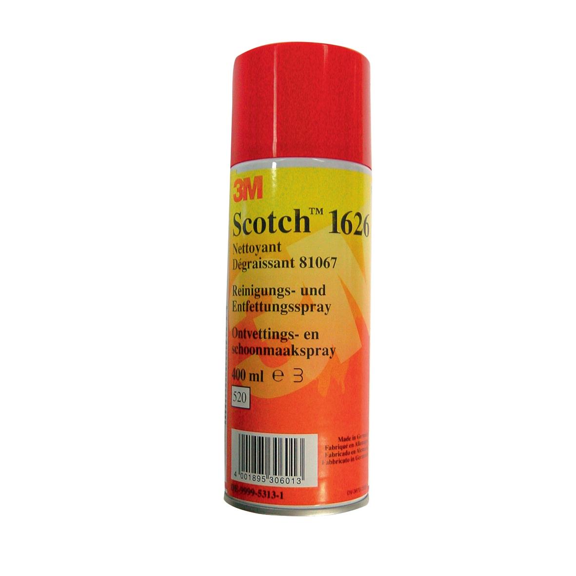 Scotch® 1626 spray do czyszczenia i odtłuszczania, 400 ml | Opakowanie (1 szt.)