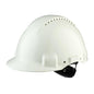 Kask 3M™, Uvicator, Zapięcie zapadkowe, Wentylowany, Plastikowa opaska przeciwpotna, Biały, G3000NUV-VI | Opakowanie (1 szt.)