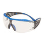 Okulary ochronne 3M™ SecureFit™ 400X, niebiesko-szare zauszniki, powłoka zapobiegająca parowaniu i zarysowaniu Scotchgard™ (K&N), przezroczyste soczewki, SF401XSGAF-BLU-EU, 20 szt. | Opakowanie (1 szt.)