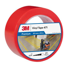 Taśma 3M™ z miękkiego PVC 471, czerwona, 50 mm x 33 m, 0,14 mm, pakowana pojedynczo | Opakowanie (1 rolka)