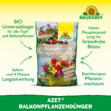 Neudorff Shop Azet BalkonpflanzenDünger jest idealny dla letnich kwiatów w skrzynkach balkonowych i zawiera wysokiej jakości organiczne nawozy pełne dla silnego wzrostu i jaskrawych kwiatów.