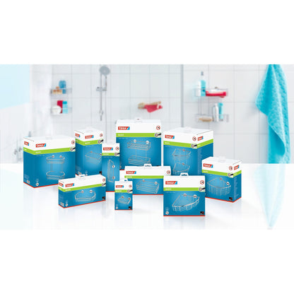 tesa baath+ Eckkorb Dusche, verchromt, inkl. Klebelösung – Sortiment