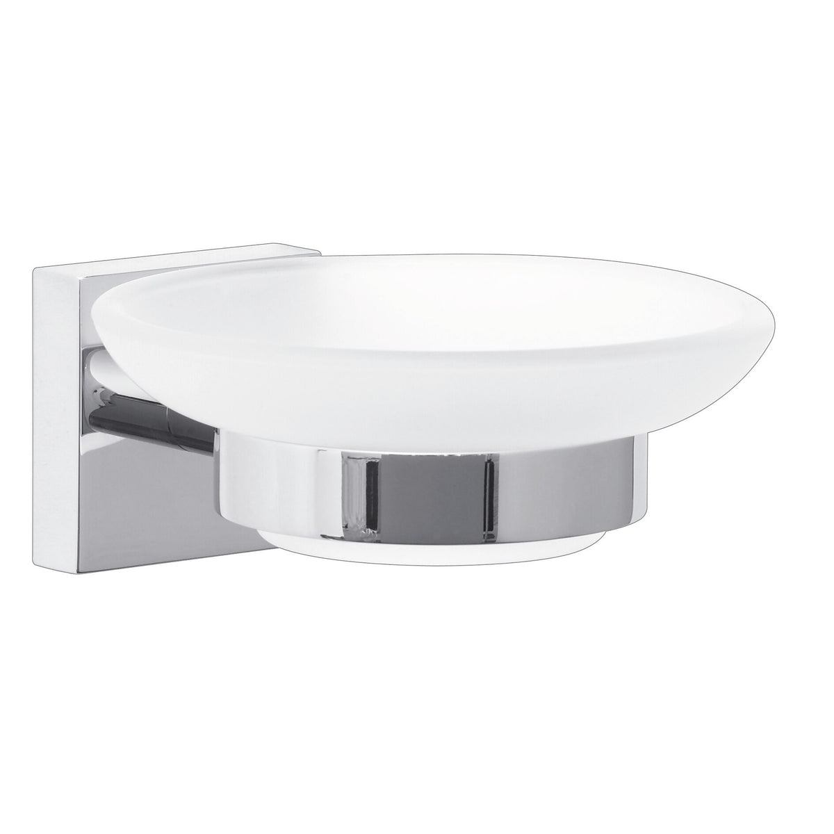 tesa EKKRO soap dish Seifenschale, chromed metal, self-adhesive