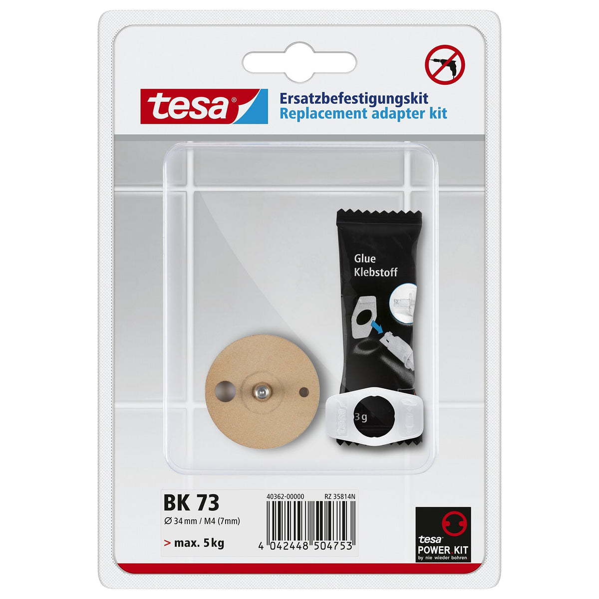 tesa Ersatzadapter-Satz BK 73, schwarz