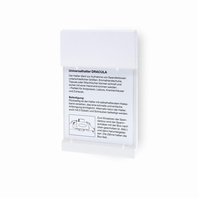Uchwyt ścienny, Dracula, uchwyt ścienny bez nadruku (biały), uniwersalny | Opakowanie (1 szt.)
