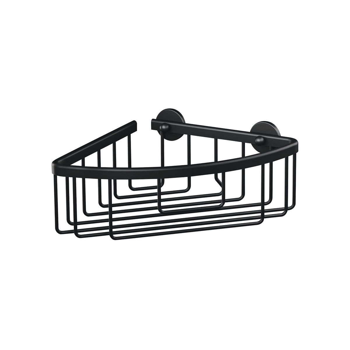 tesa ALUXX BLACK Eck-Duschablage, mattschwarz, für Dusche und Badewanne