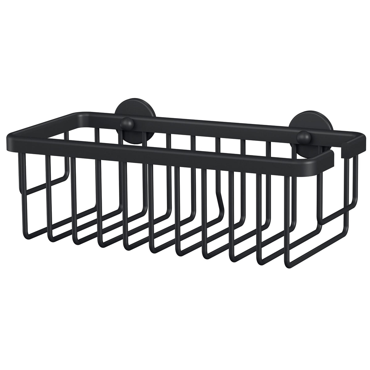 tesa ALUXX BLACK Duschkorb, mattschwarz, für Dusche und Badewanne