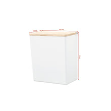 tesa BABOO Aufbewahrungsbox groß, mit Bambusdeckel, zusätzlicher Stauraum für das Bad, weiß