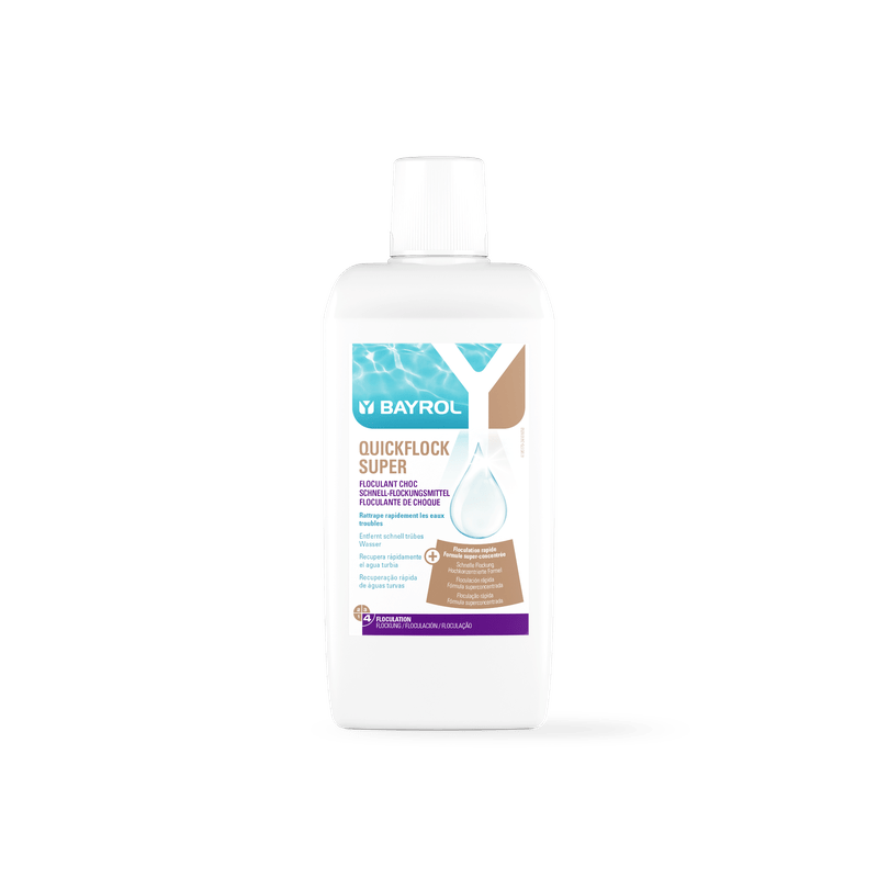 BAYROL Quickflock Super 1 L środek flokulacyjny do szybkiego usuwania zmętnień | Butelka (1 l) 