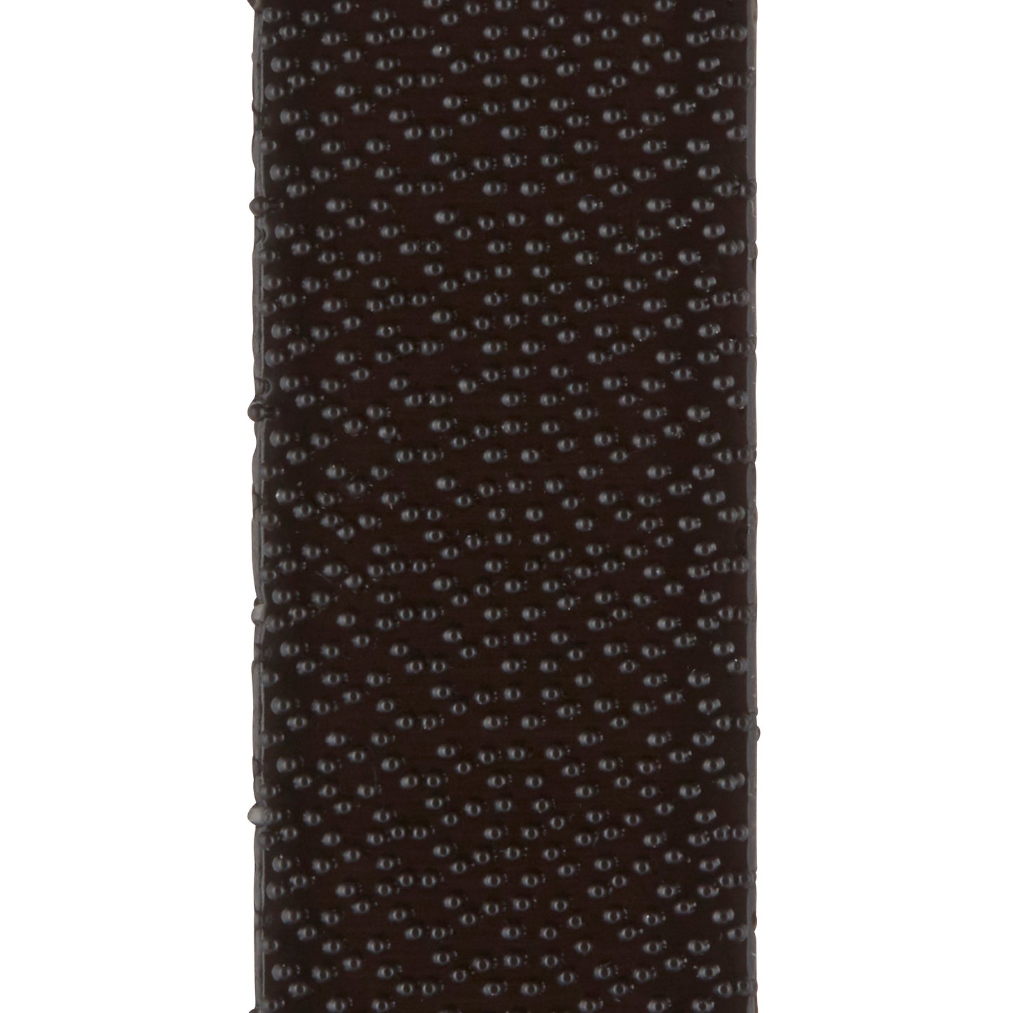 Nahaufnahme der dunkelbraunen, strukturierten Oberfläche mit erhabenen Punkten der 3M Deutschland GmbH Command™ Bilder-Montage Strips 17201BLK, mittelgroß, schwarz, 4 Sets-ideal für Bilder aufhängen ohne Nägel und rückstandslose Entfernung.