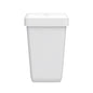 Kosz na odpady CWS ParadiseLine Paper Bin w kolorze białym (23 l) charakteryzuje się prostym, prostokątnym designem z płaską pokrywą, przedstawionym na białym tle.