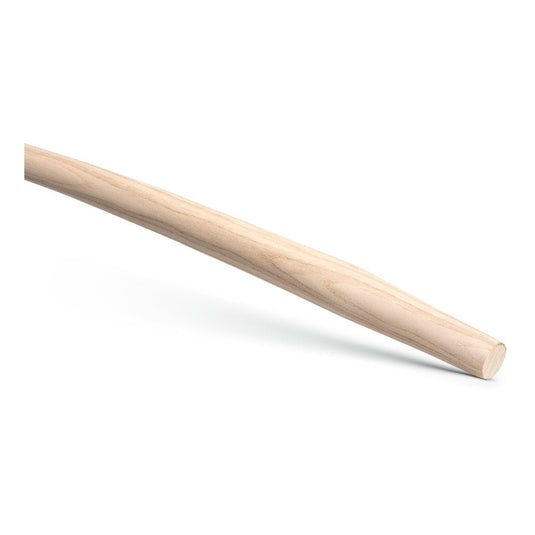 Trzonek Nölle Profi Brush w kształcie litery T o długości 1 100 mm, wykonany z jesionu, wygięty z zagięciem w kształcie litery E, przeznaczony do łopat i szpadli (DIN 2015200), firmy Nölle Profi Brush Bürsten- & Pinseltechnik e.K., charakteryzuje się jasnym kolorem i gładką powierzchnią oraz zaokrąglonym końcem.