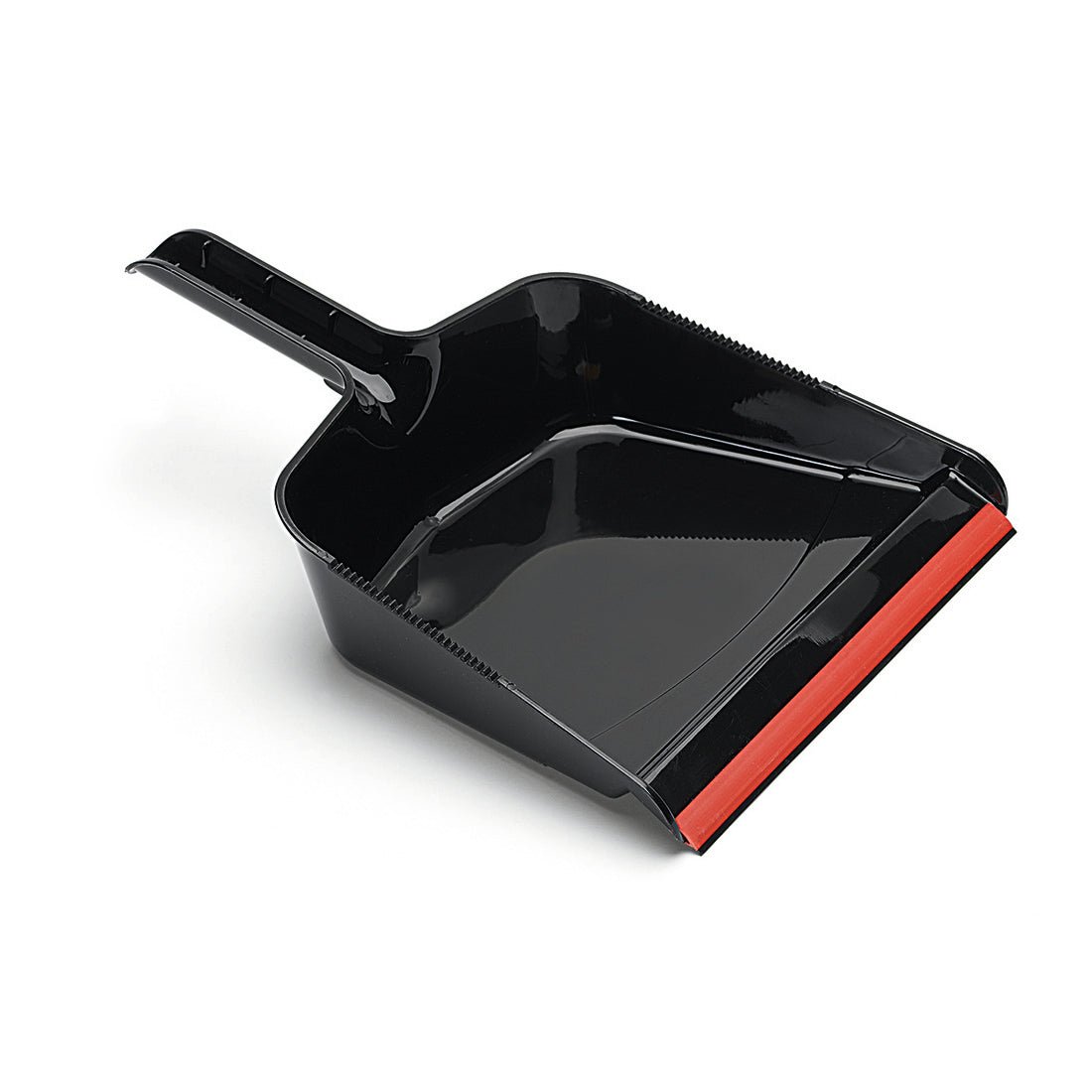 Nölle Profi Brush Maxi-Kehrschaufel to czarna plastikowa zmiotka (41x30 cm) z krótkim uchwytem i czerwoną gumową krawędzią, idealna do zbierania kurzu i gruzu. Marka: Nölle Profi Brush Bürsten- & Pinseltechnik e.K.