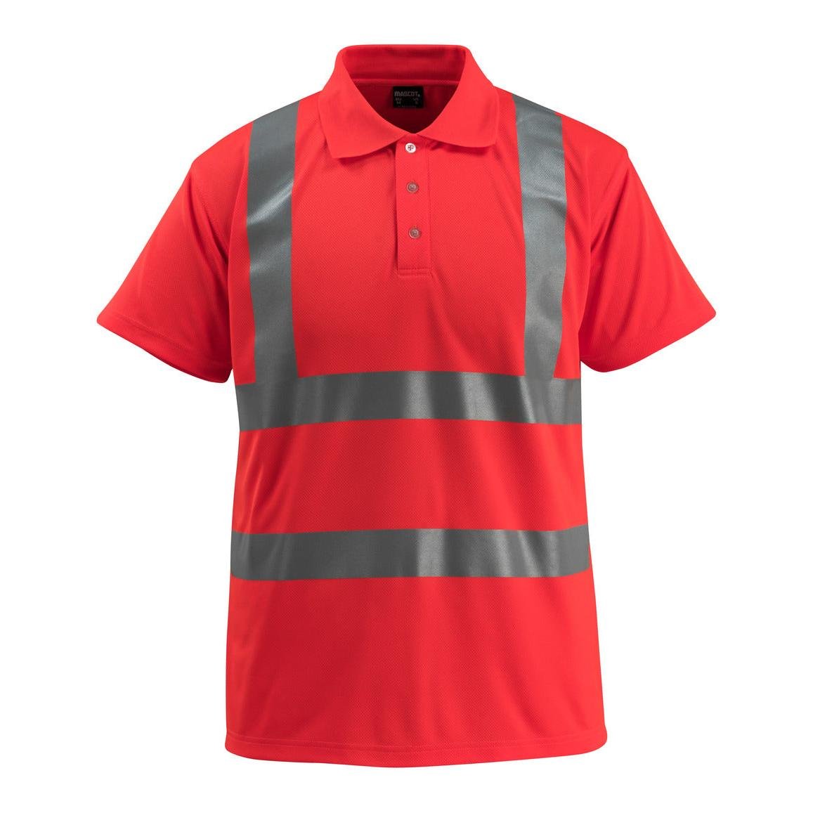 Koszulka polo MASCOT® Bowen, czerwona, odblaskowa