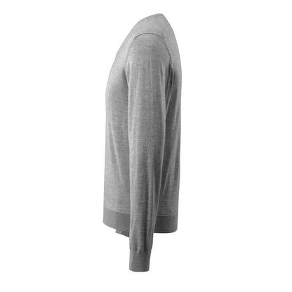 Sweter z dzianiny z dekoltem w kształcie litery V, sweter z dzianiny z wełny merynosów